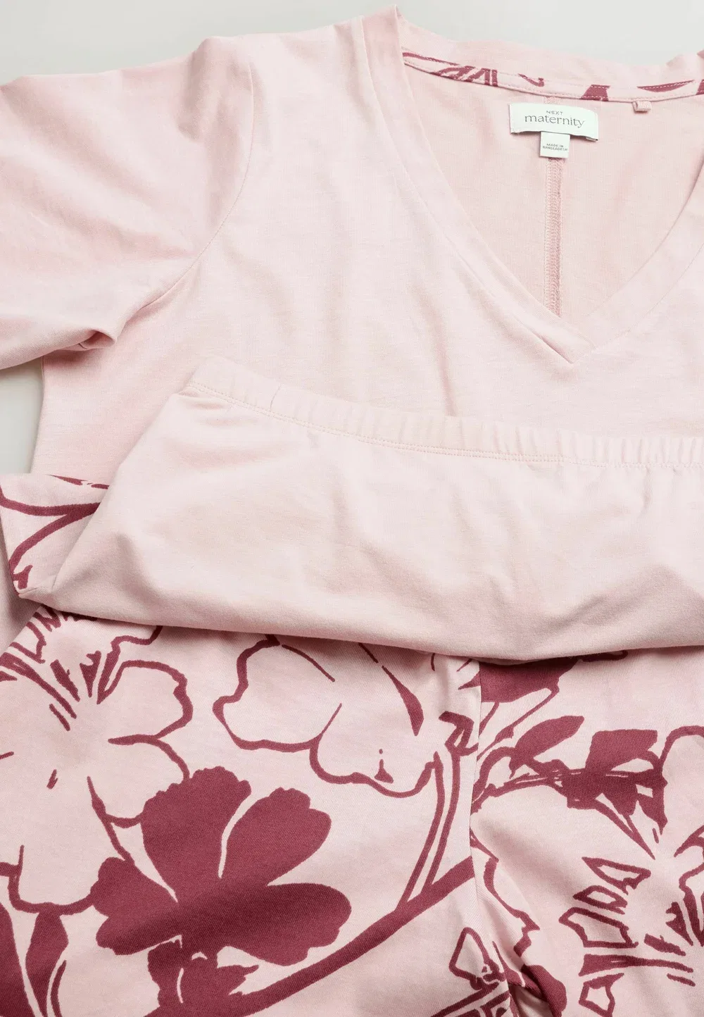 Пижамный комплект для беременных с коротким рукавом - пижамный комплект Next, Pink Floral — фото 2