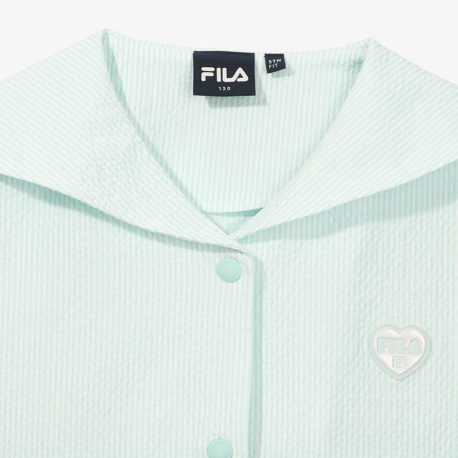 Детская синяя куртка из сирсакера от Fila Kids — фото 3