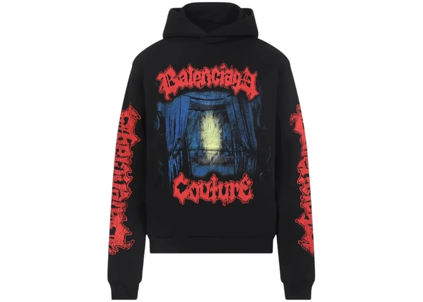 Женский худи с длинным рукавом Hoodie Balenciaga, Black