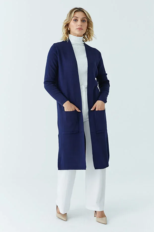 Женский кардиган-пончо с длинным рукавом Modaplaza, Navy Blue