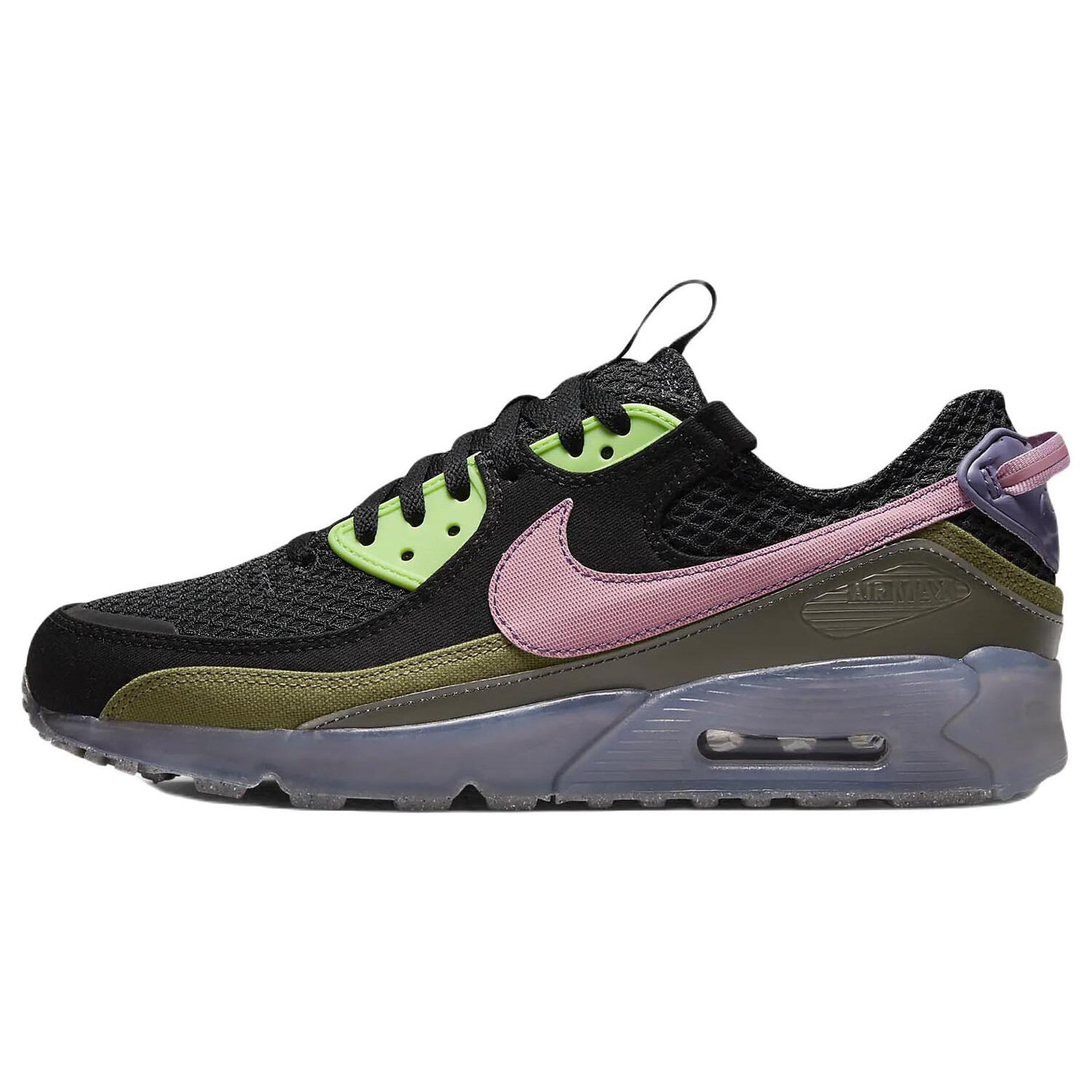 

Кроссовки Nike Air Max Terrascape 90, черный/зеленый/розовый, Черный;серый, Кроссовки Nike Air Max Terrascape 90, черный/зеленый/розовый