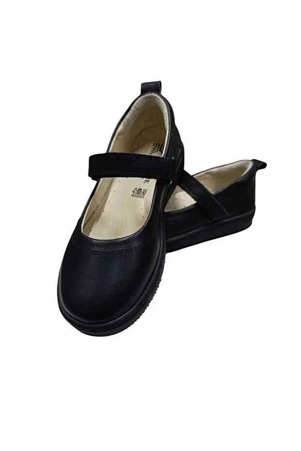 Детские балетки для девочек кожаные Active Kids Shoes, Black