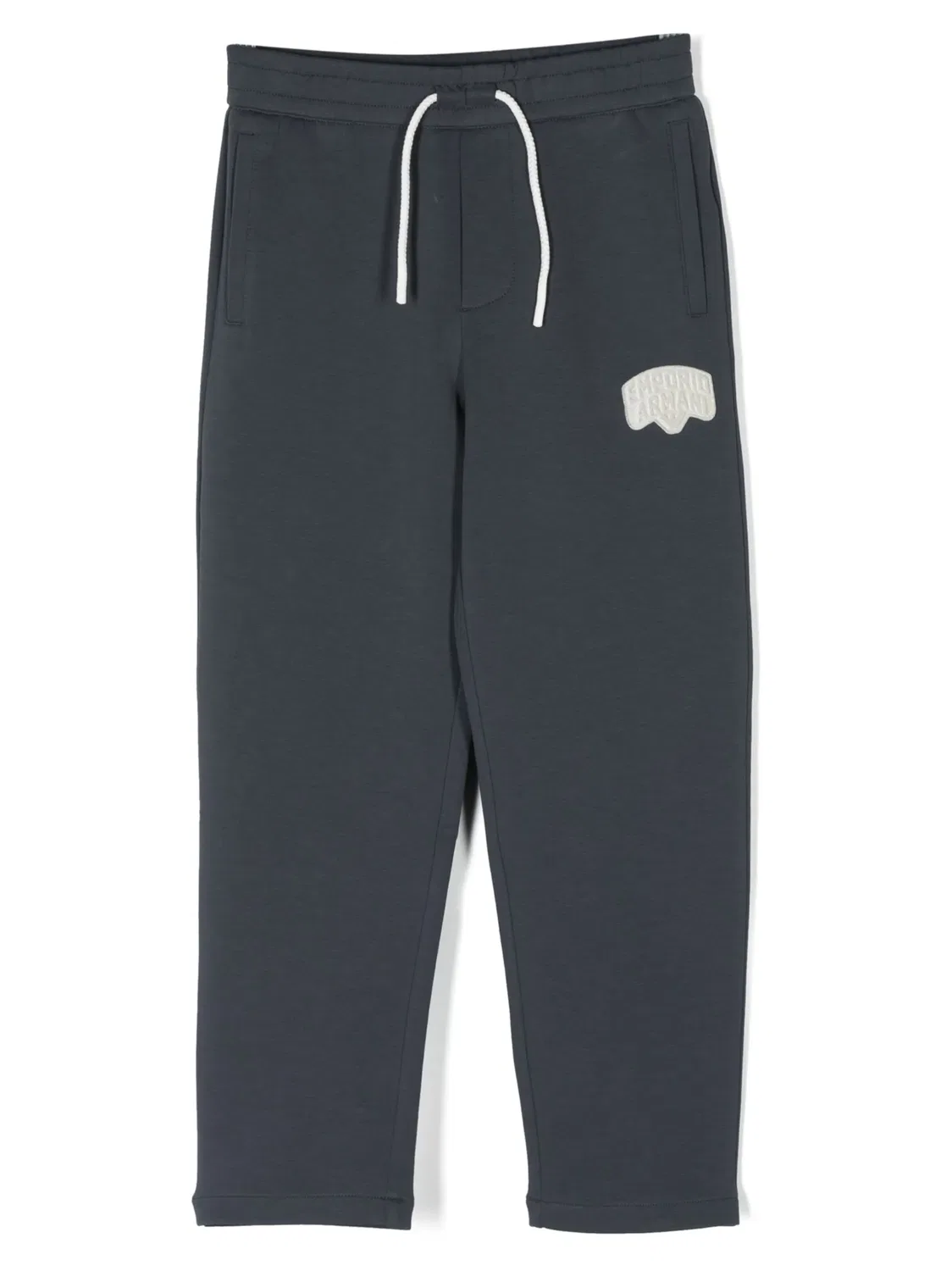 Брюки с кулиской и логотипом EA7 Emporio Armani, сине‑серый