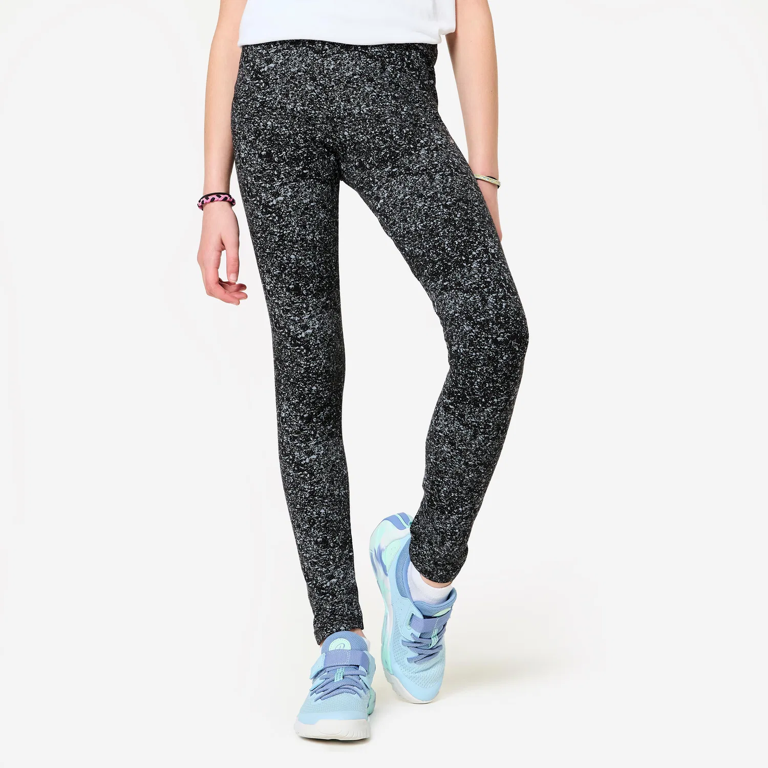 Детские леггинсы хлопковые с принтом Leggings Kinder Baumwolle Decathlon, Schwarz