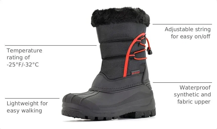 Детские зимние снежные ботинки для девочек Nova Mountain Nova Footwear, Black — фото 3