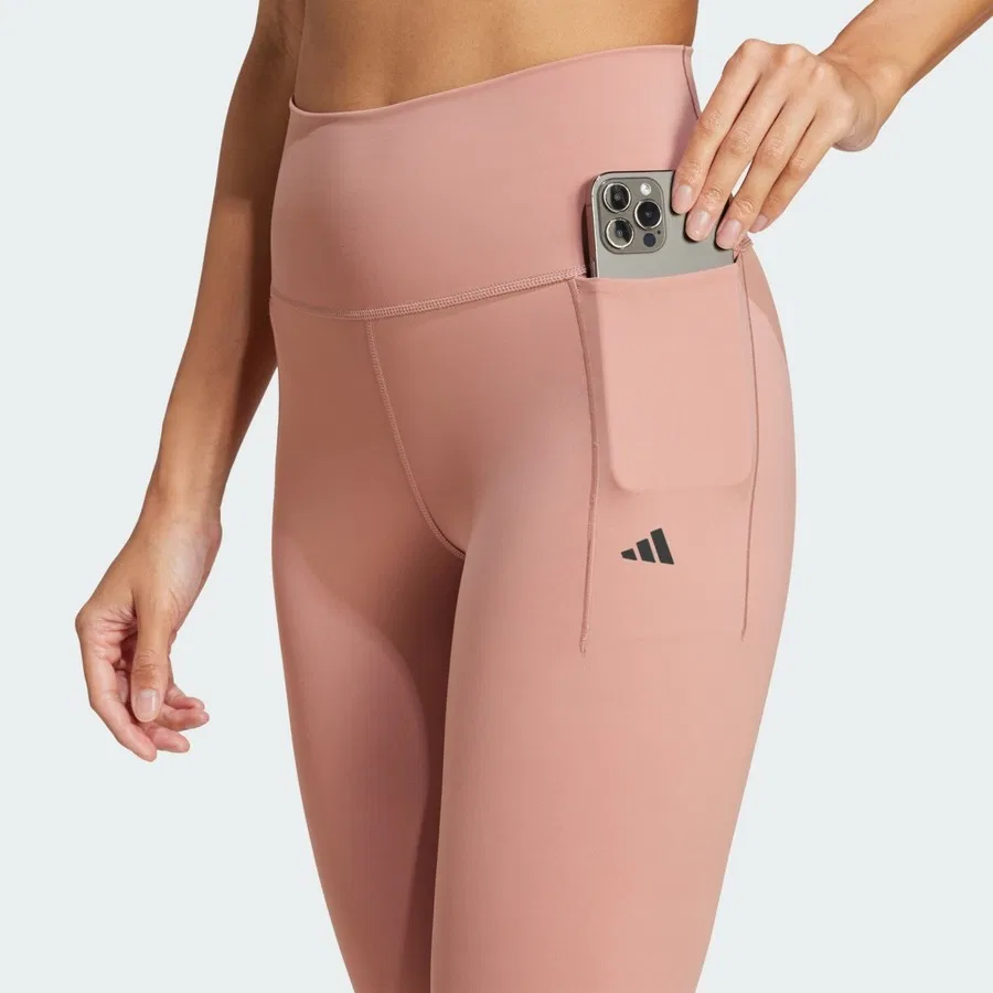 Спортивные леггинсы с высоким поясом Optime Luxe 7/8 adidas, Оранжевый — фото 4
