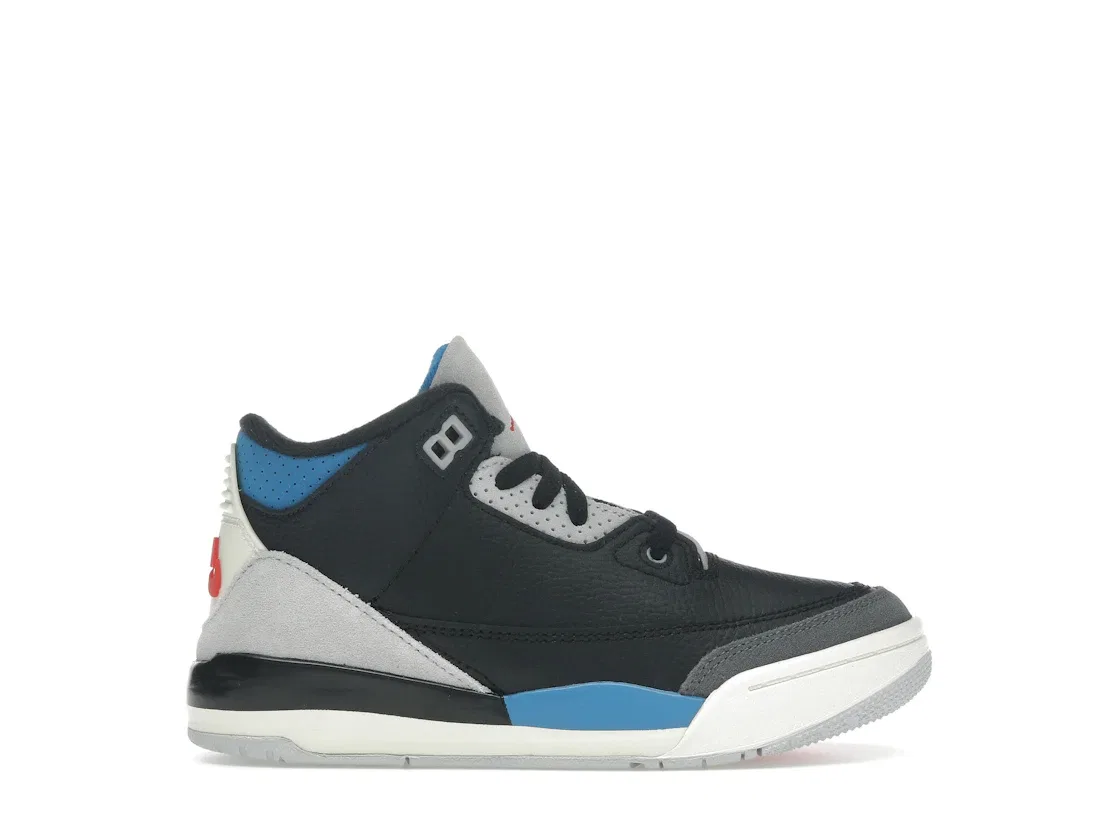 Детские кроссовки Lifestyle Jordan 3 Retro OG, Black/Chile Red/Neutral Grey/Military Blue/Coconut Milk