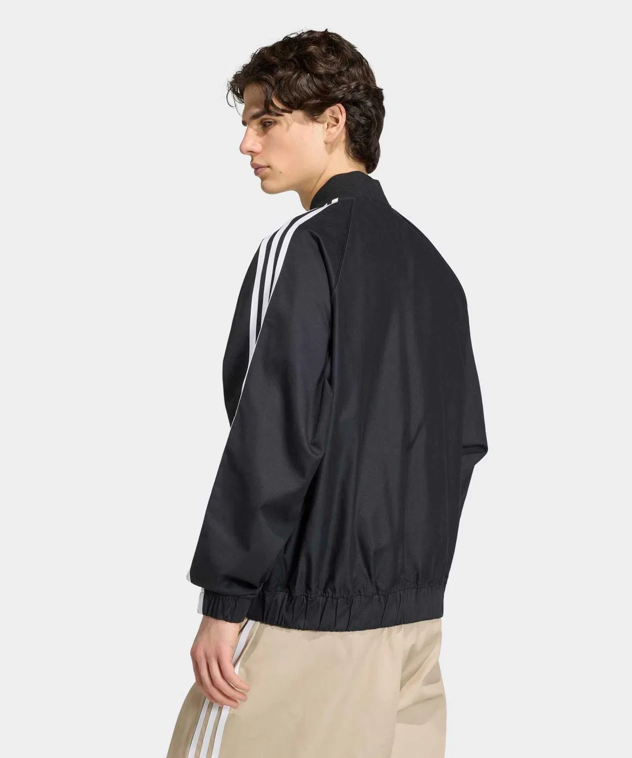 Мужская куртка-трактор с молнией, свободного кроя, Adicolor Classic Cotton Twill Adidas Originals, Black — фото 2