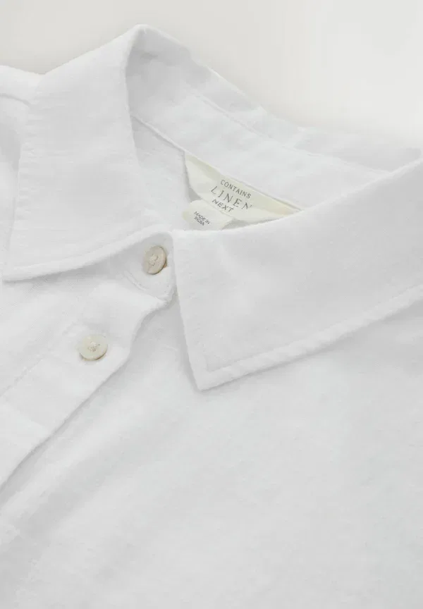 Блузка хлопковая Button-down blouse Next, белый — фото 2