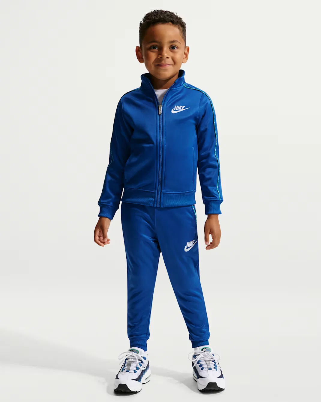 Детский комплект одежды Dri-FIT Lifestyle из 2 предметов с застежкой-молнией и декоративным кантом Nike, Game Royal