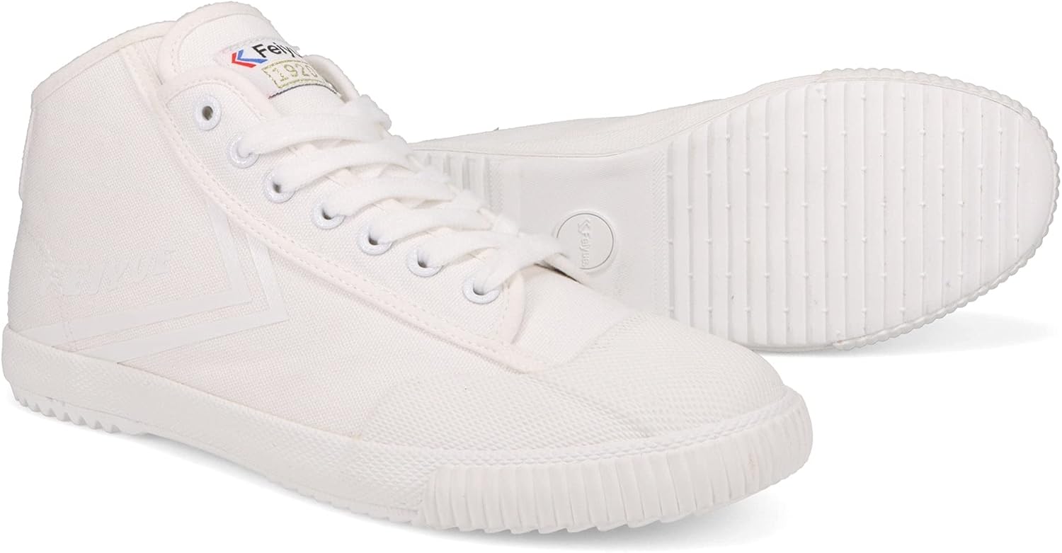 Кроссовки FEIYUE Fe Mid 1920 из парусины для занятий боевыми искусствами, унисекс, средней высоты. Отличные кроссовки для боевых искусств, паркура, силовых тренировок и повседневной носки, слоновая кость — фото 2