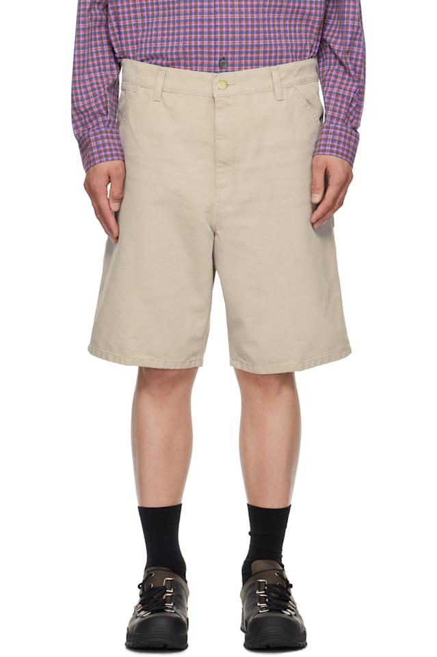 

Шорты с одной наколенником Carhartt Work In Progress, бежевый