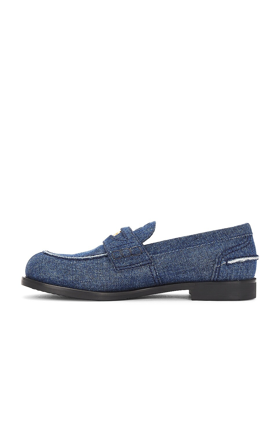 Лоферы женские Penny Loafer Miu Miu, цвет Denim — фото 4