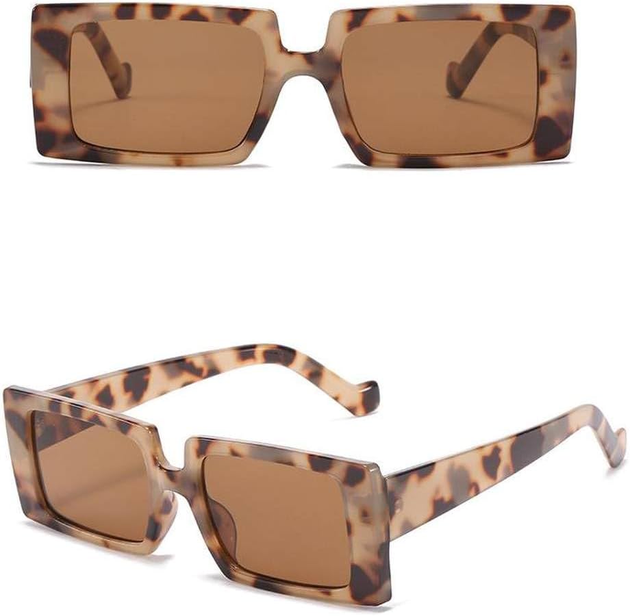 

Женские солнцезащитные очки в винтажном стиле, маленькие прямоугольные, классические женские солнцезащитные очки, очки для женщин с защитой от ультрафиолета UV400 LVTFCO, Flower Tea