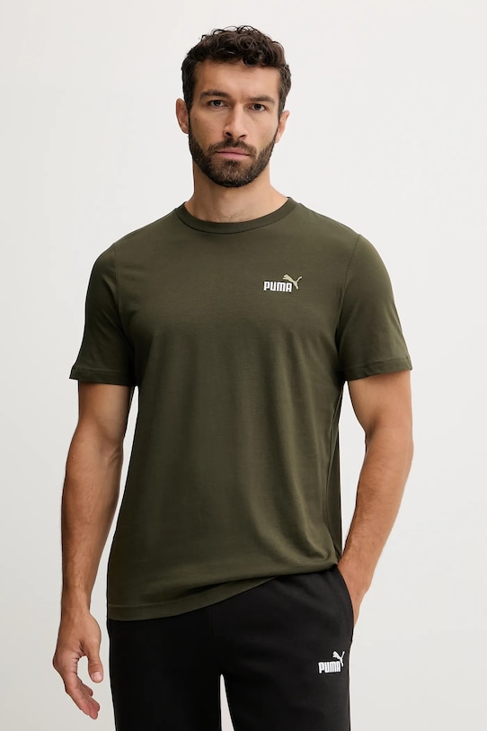 

Хлопковая футболка Puma, зеленый