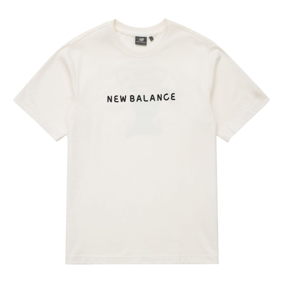 

Футболка New Balance Logo Tee 'White Black', белый