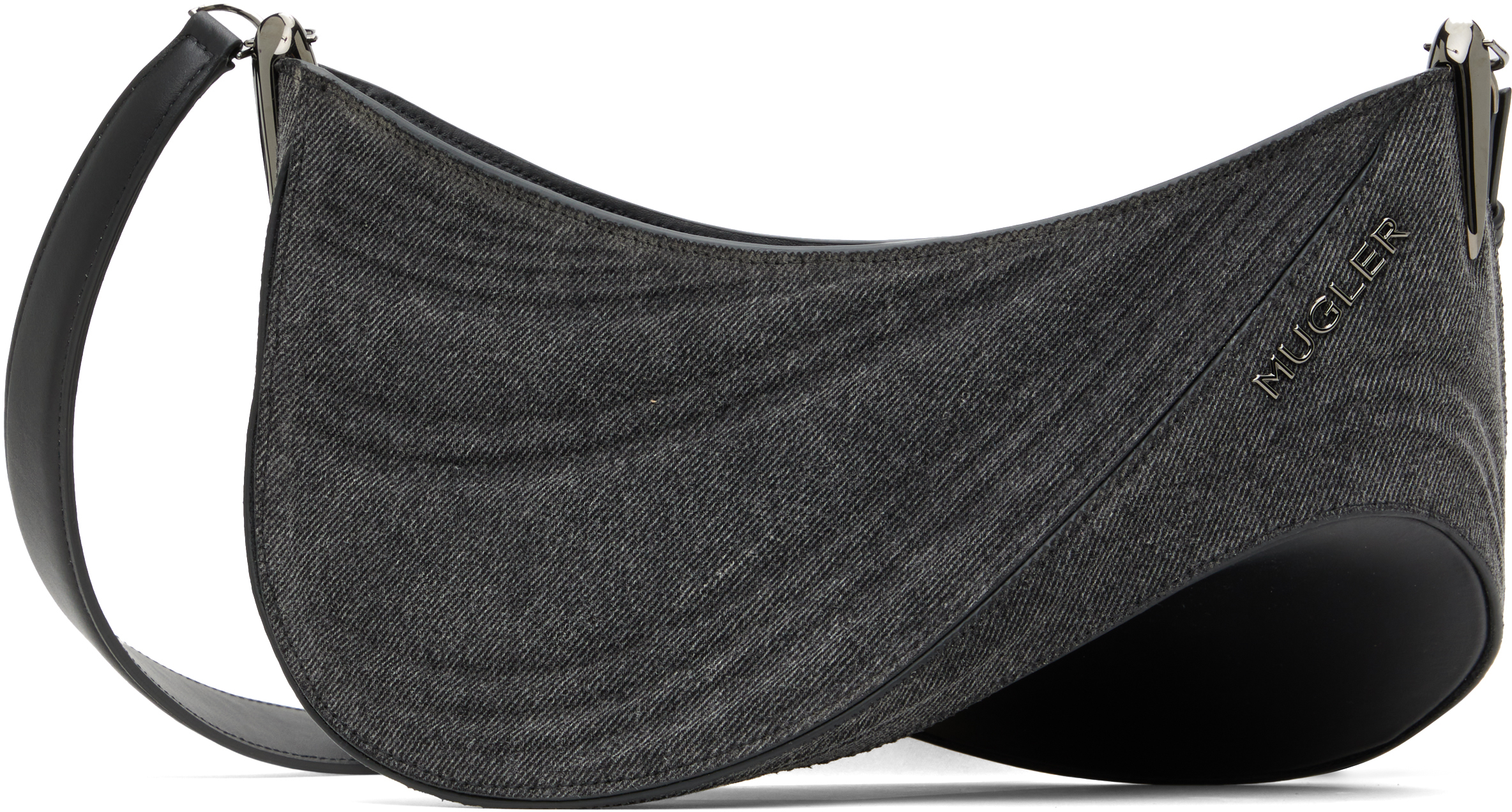 

Черная средняя джинсовая сумка Spiral Curve 01 Mugler