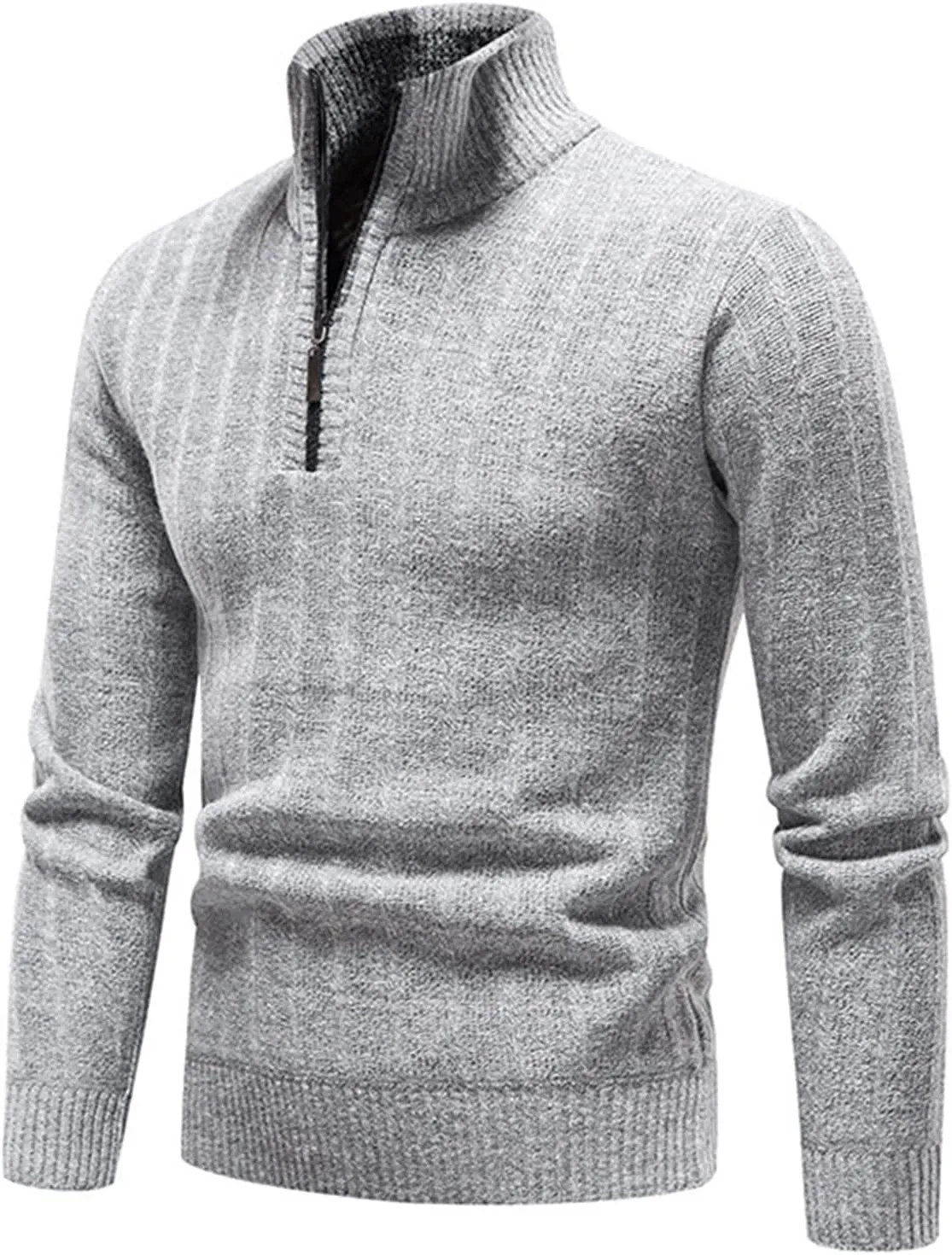 

VIVICOLOR мужской свитер с четвертью молнии водолазка длинный рукав slim casual