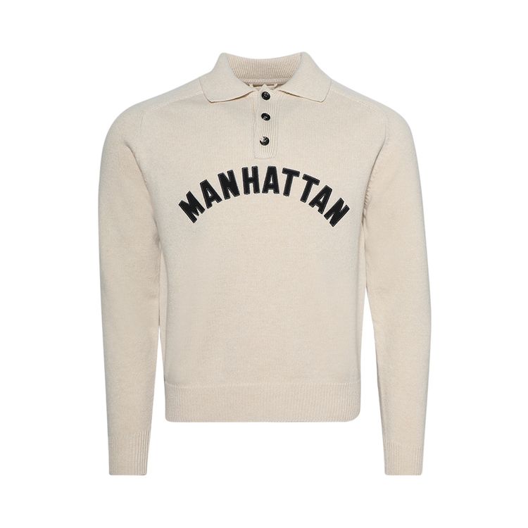 

Поло Bode Manhattan Polo 'Cream Cream', белый