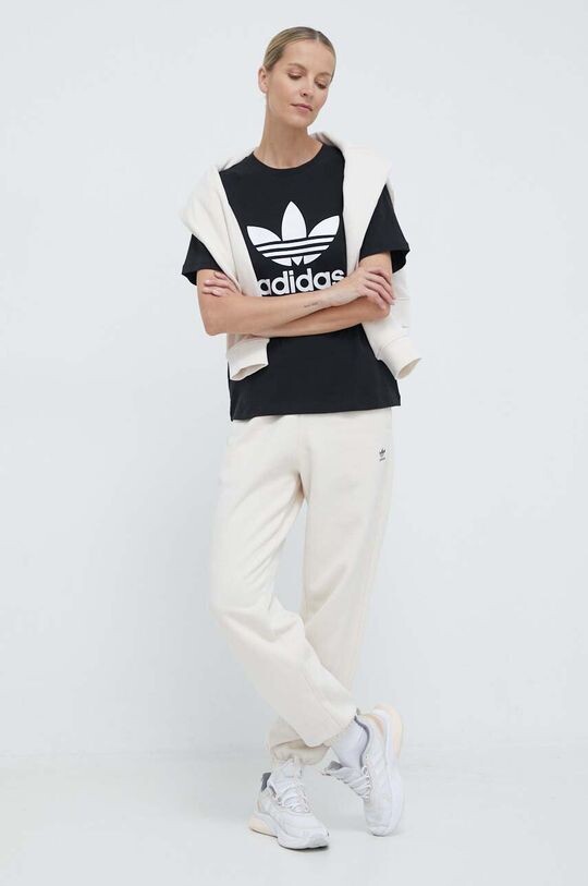 Футболка с изображением трилистника adidas Originals, черный — фото 2