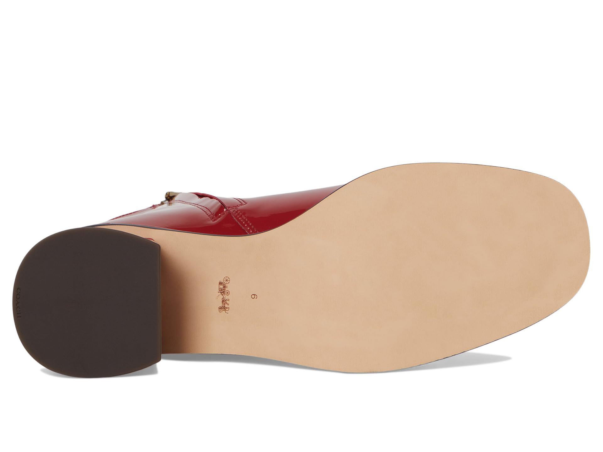 Ботинки COACH Gigi Patent Leather Bootie, Ruby — фото 3