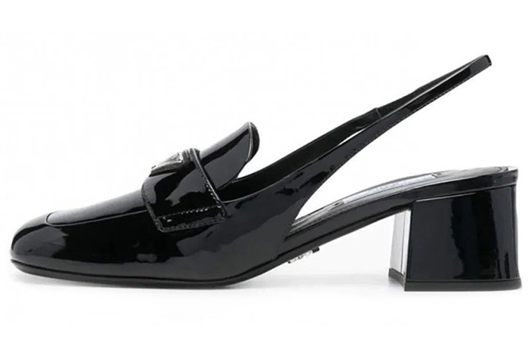 Prada Туфли на толстом каблуке 4,5 см, женские, черный