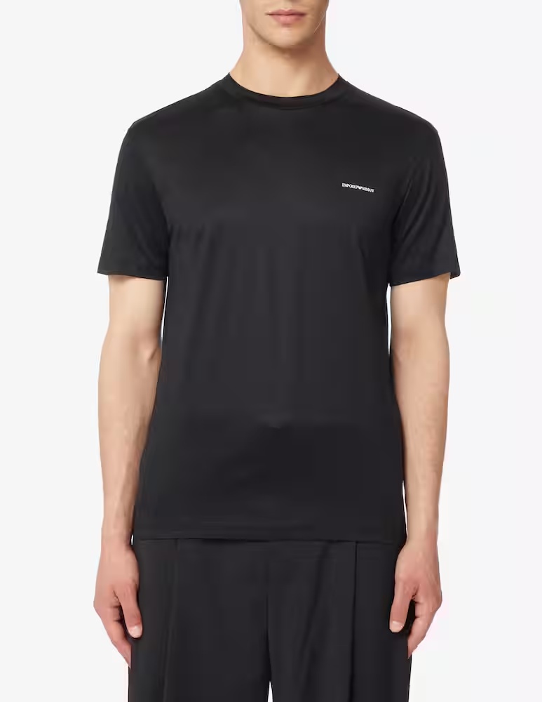

Футболка с надписью lato Emporio Armani, черный