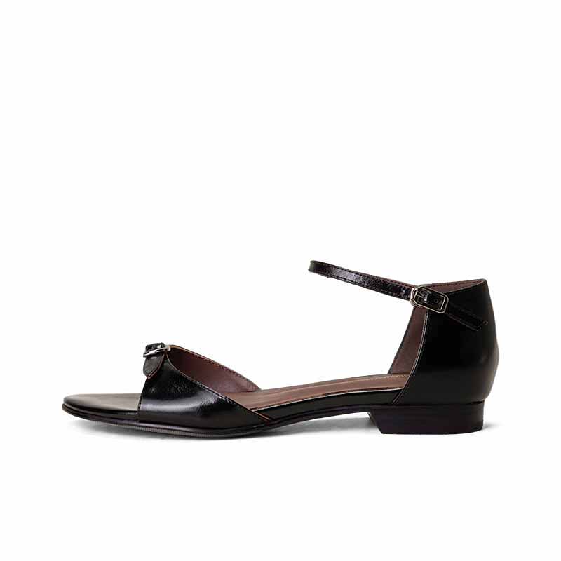 SHOEMAKER QUEEN Женские сандалии на одной застежке черные, цвет Black