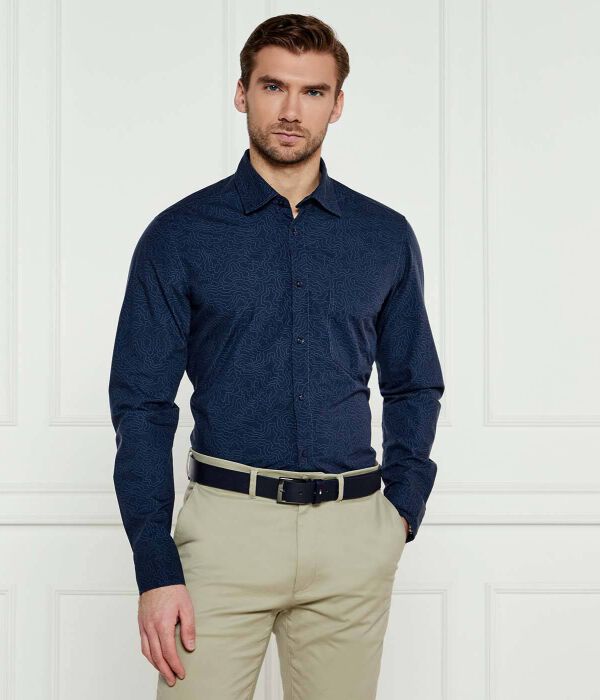 

Рубашка Boss Orange Remiton M Regular Fit, синий