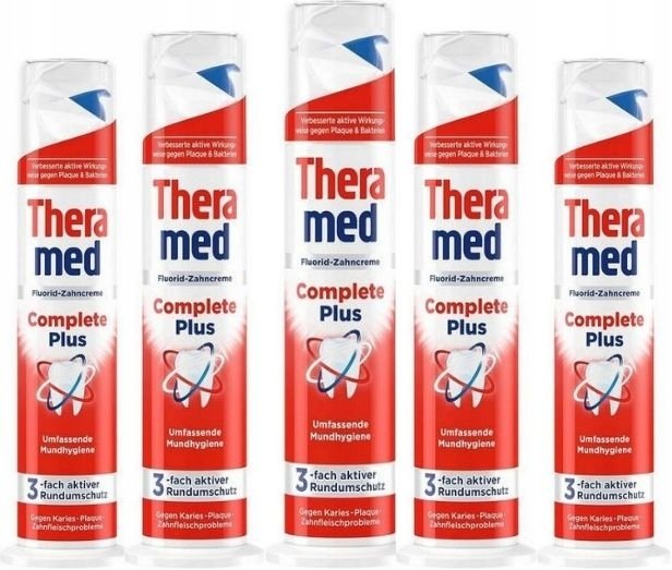 

5x Зубная паста с фтором THERAMED Complete Plus Тюбик 100 мл Hauspik