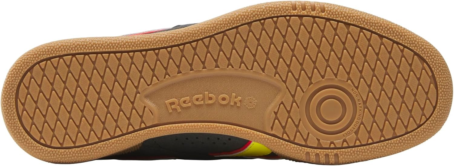 Кроссовки Reebok Unisex Adult Club C Grounds, черный/желтый — фото 4