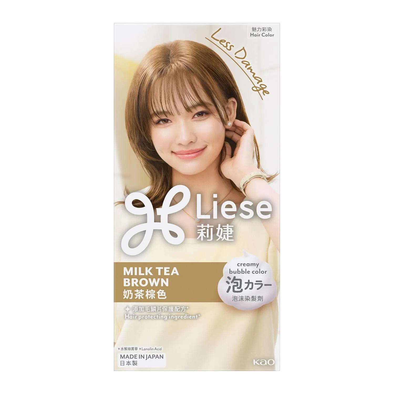 Краска для волос «Liese Soft Bubble» (Milk Tea Brown) от Kao Liese, Brown Milk Tea