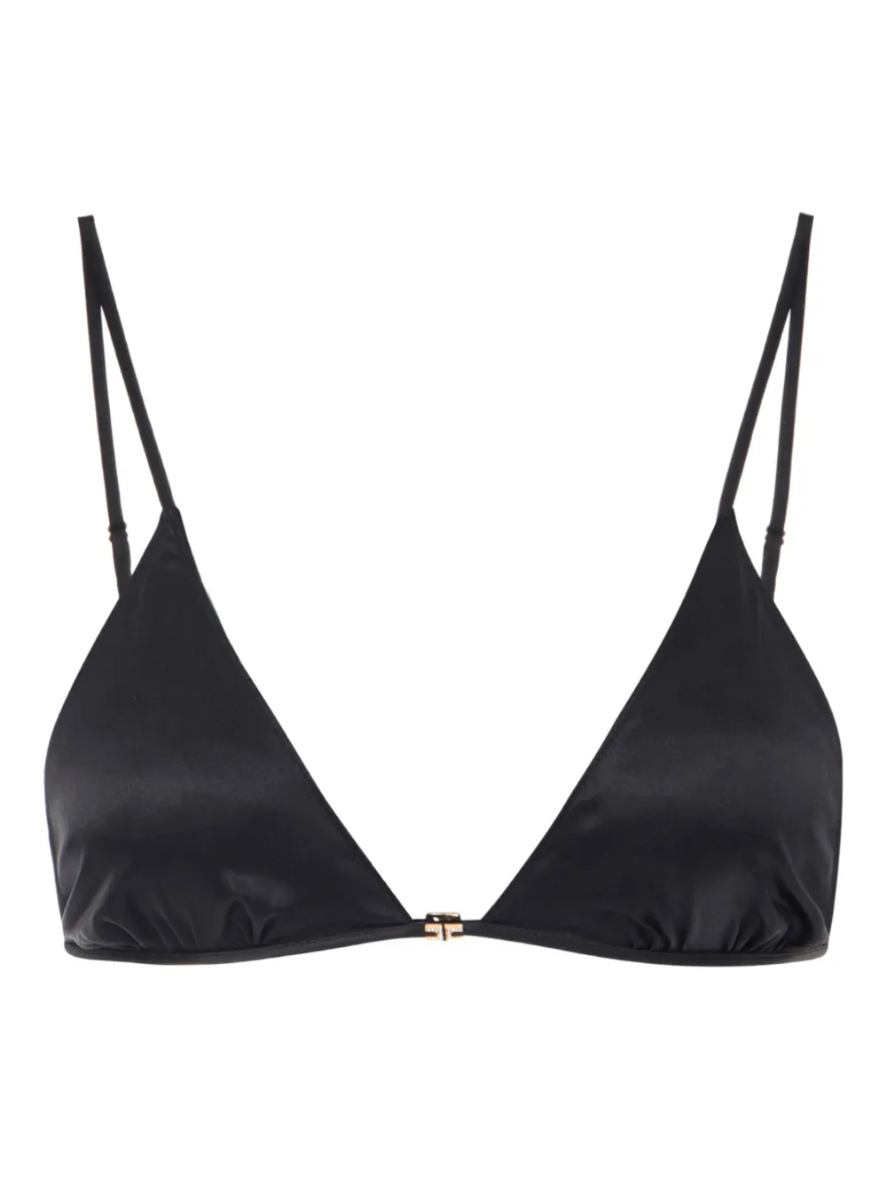 

Атласный бюстгальтер с треугольными чашками Elisabetta Franchi, черный