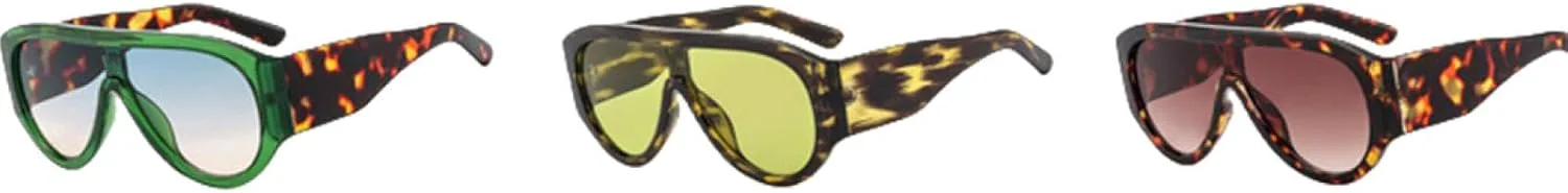 

Ретро-солнцезащитные очки в крупной оправе для женщин и мужчин, винтажные, с заклепками, защита от УФ-излучения UV400, роскошные очки VVTWSSW, Cleargreen