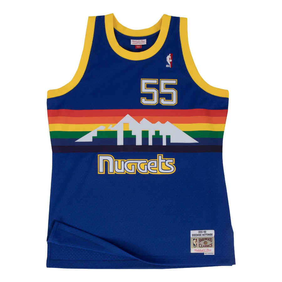 

Джерси Mitchell & Ness x NBA Denver Nuggets Road 1991-92 Swingman Jersey 'Dikembe Mutombo 55', темно-синий