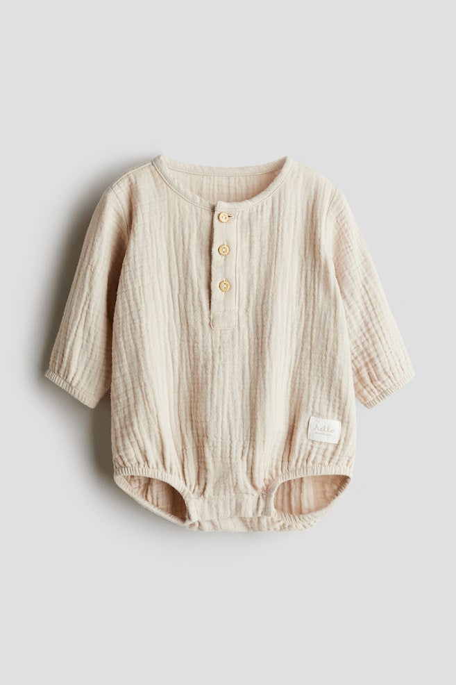 

Комбинезон из хлопчатобумажного муслина H&M, бежевый