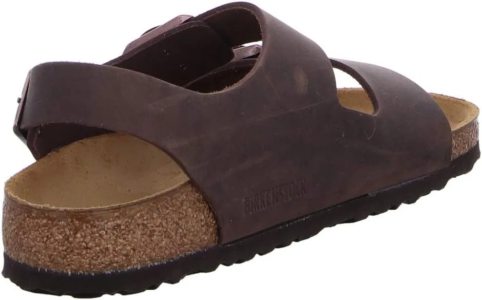 Сандалии Birkenstock Classic Milano FL унисекс с ремешком на щиколотке, 2-Brown Habana — фото 2