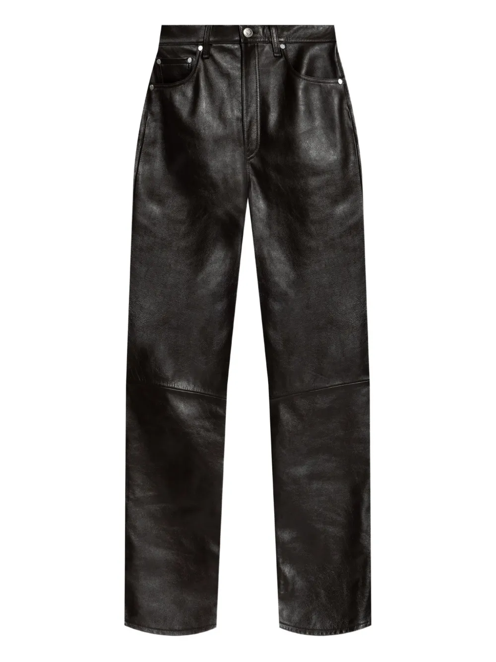 

Брюки с кожаными вставками rag & bone, коричневый