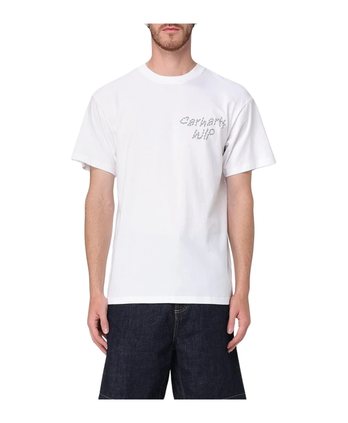 

Футболка с логотипом, выполненным цепочным стежком Carhartt Wip, белый