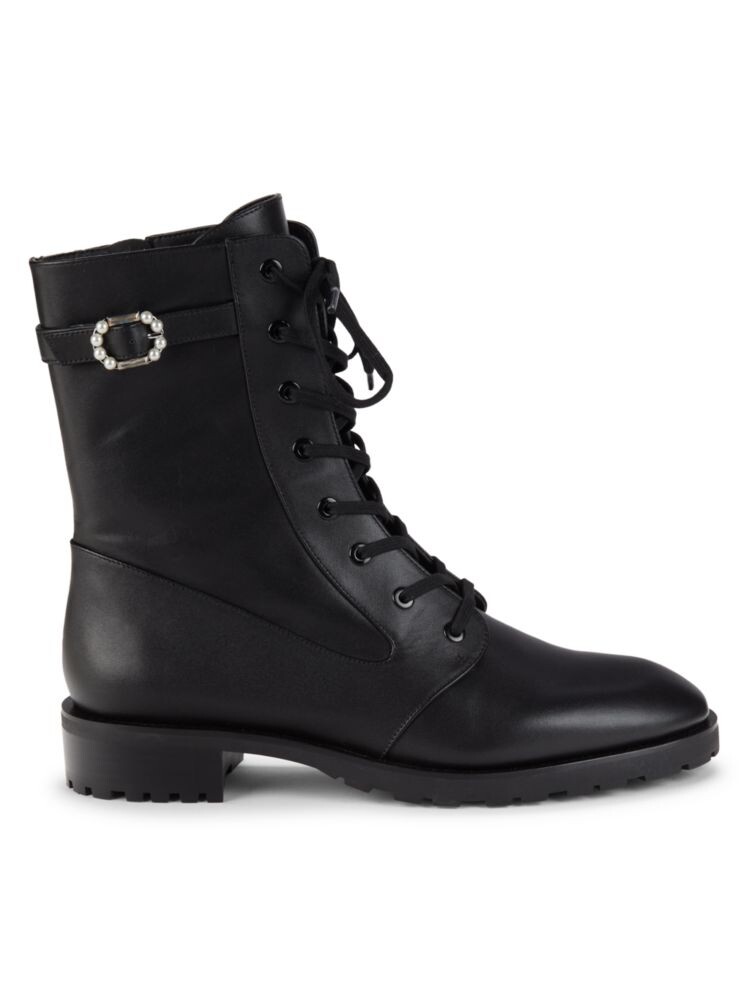 

Кожаные ботильоны Dazzle Stuart Weitzman, черный