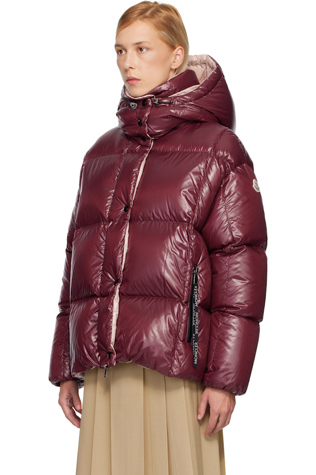 Moncler Розовая короткая пуховая куртка с капюшоном «Парана» — фото 4