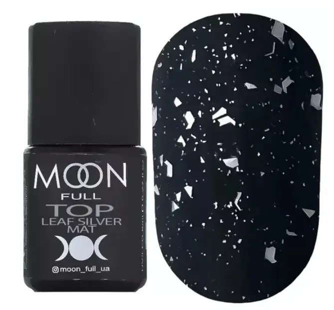 

Moon Full, Топ без липкого слоя, Листовое серебро, 8 мл