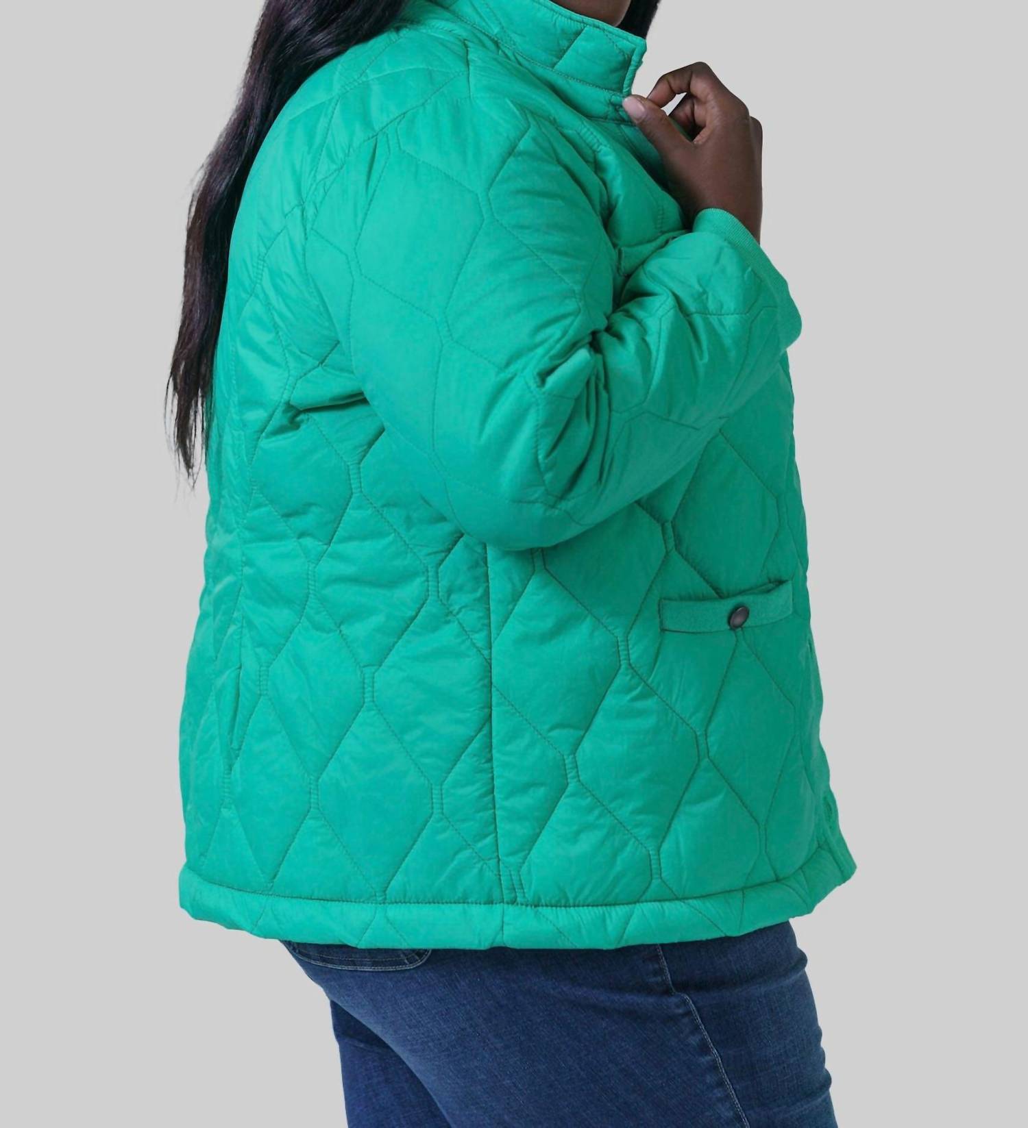 

Пуховик с вязаными манжетами - Plus Size, цвет Fern Nic + Zoe, Fern