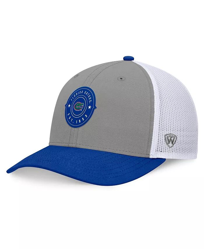 

Мужская серая/королевская регулируемая кепка Florida Gators Rob Trucker Top of the World