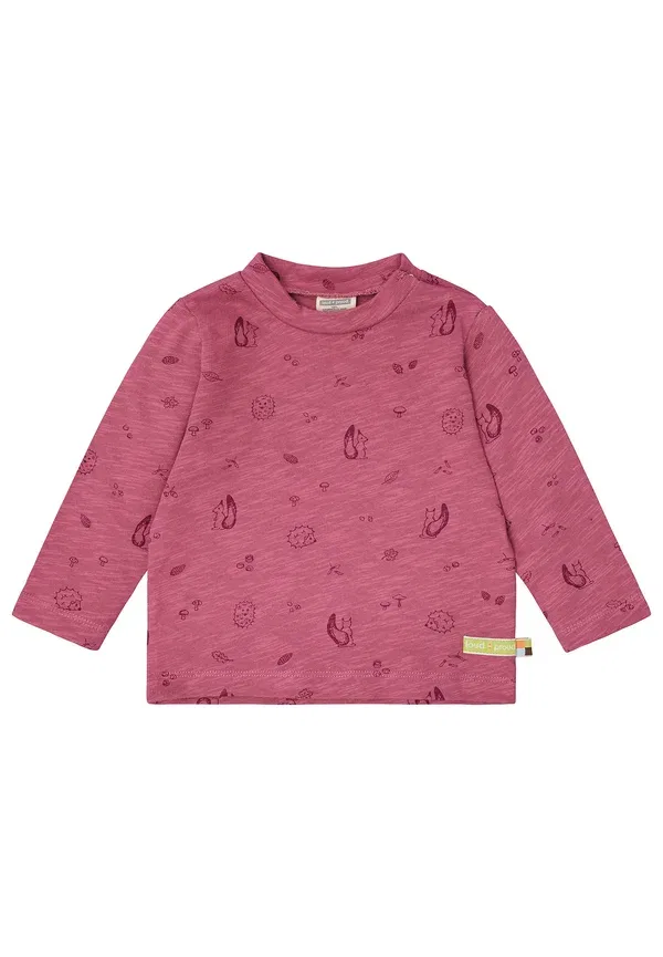 Футболка с длинным рукавом Shirt slub jersey mit druck long sleeved top Loud + Proud, красный