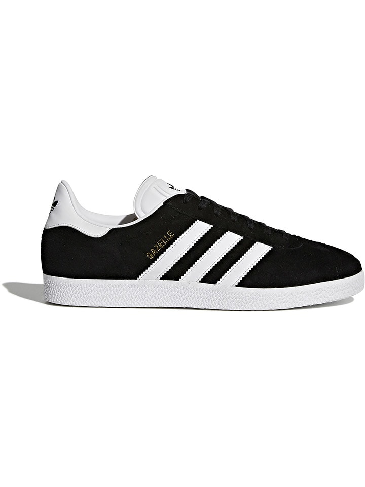 Кроссовки на шнуровке adidas Leder-Sneakers Gazelle, черный/белый — фото 2