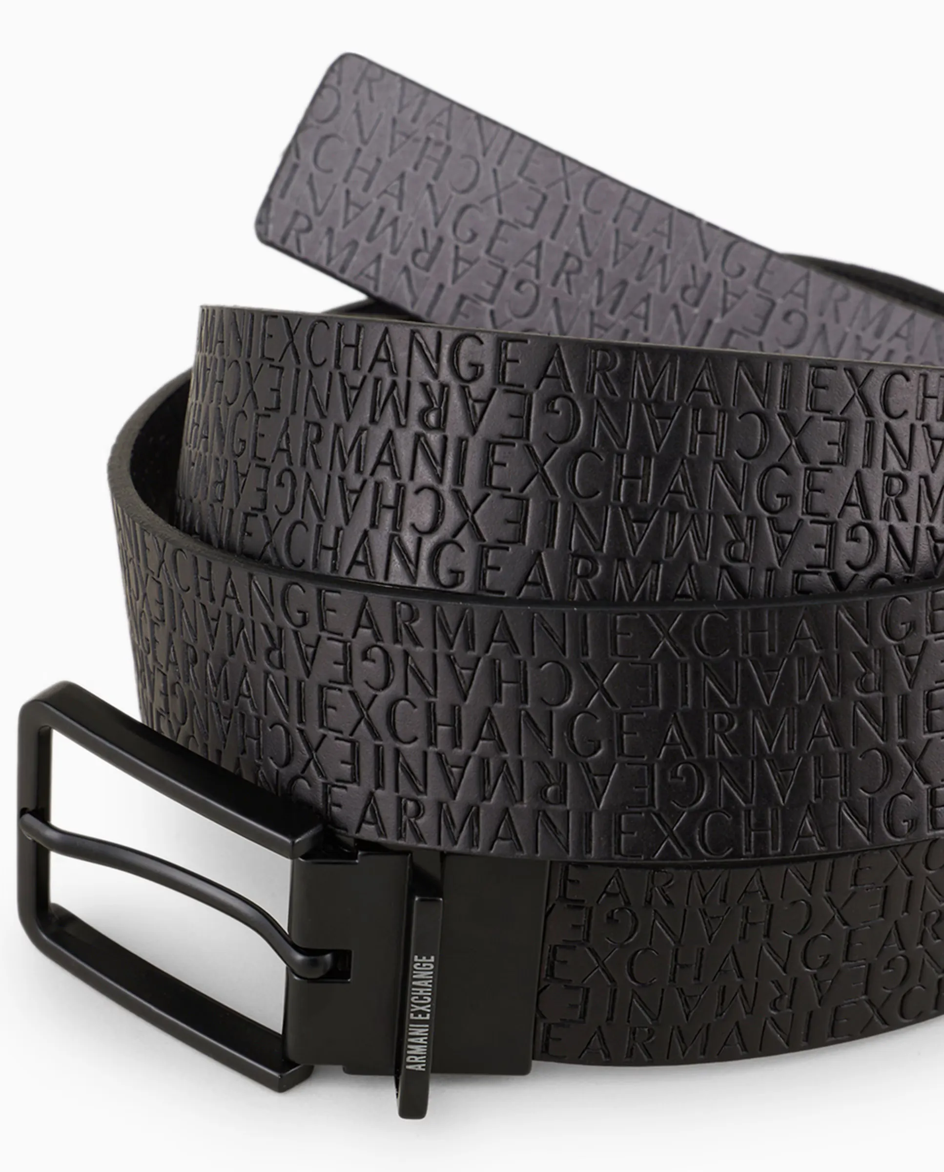 

Ремень кожаный реверсивный Armani Exchange, черный