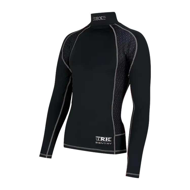 

He Jiagong Детский хоккейный комплект с быстрой сушкой, водолазка и брюки, черно-серый, TRK, XL (рост 155-170 см)