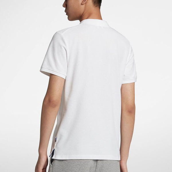 Футболка Nike Casual Sports Tennis Short Sleeve Polo Shirt White, белый — фото 4