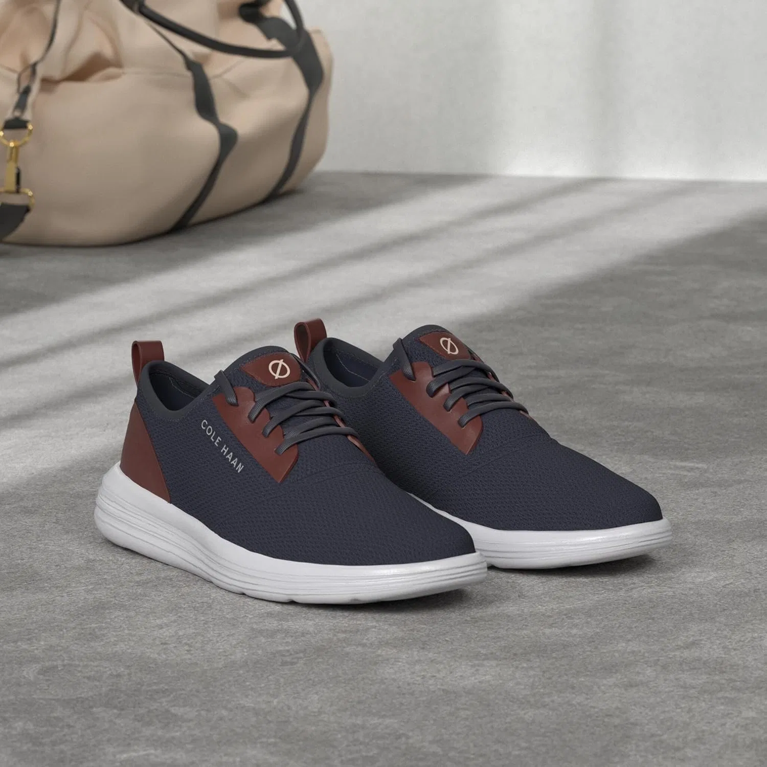 Мужские вязаные кроссовки Cole Haan Grandsport Journey, Navy Ink Woodbury Optic White — фото 3